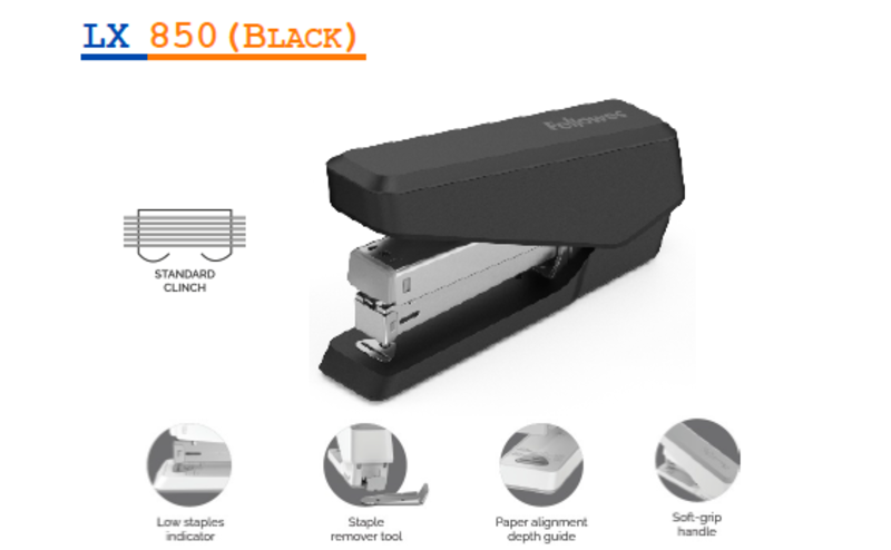 

Fellowes LX 850 Stapler, Black