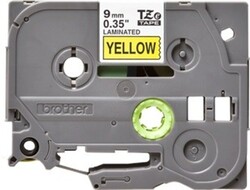 Brother TZE-621 9mm Black on Yellow Laminated Tape
