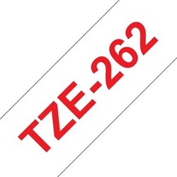 Brother TZe-262 36mm Red on White Laminated Tapes