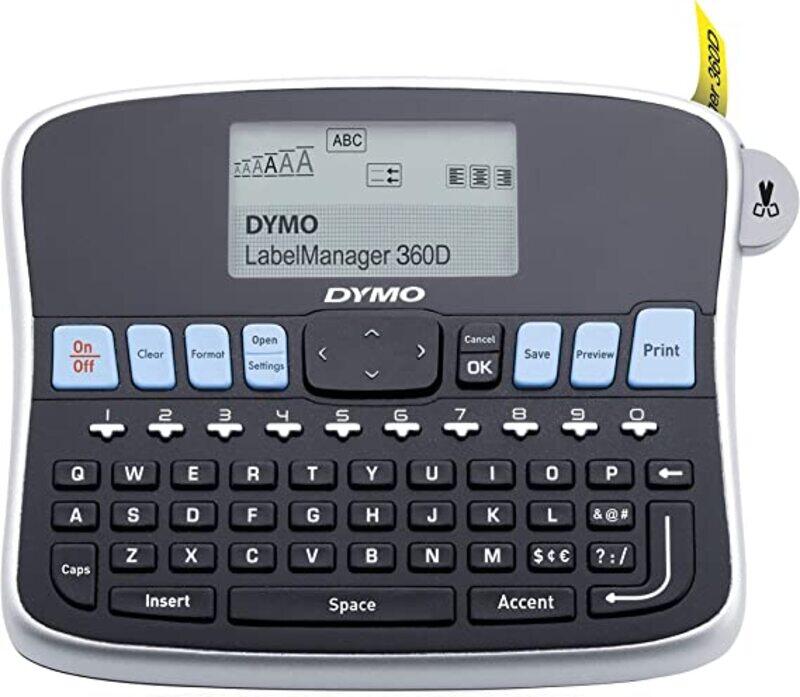 

DYMO LabelManager 360D Rechargeable Hand-Held Label Maker, Black