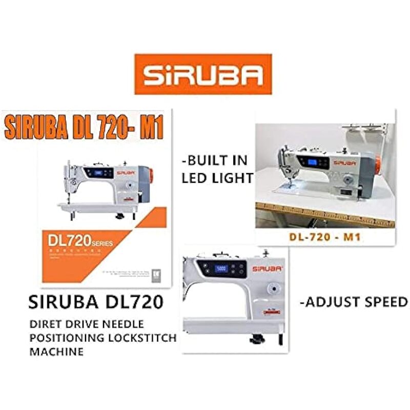 SIRUBA DL720-M1 High-Speed Single Needle Lockstitch Machine with Direct Drive Motor