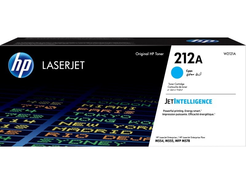 

HP 212A Cyan Original LaserJet Toner Cartridge (W2121A)