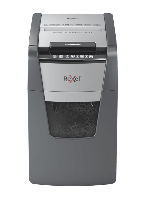 Rexel Optimum Autofeed+ 150M Automatic Micro Cut Paper Shredder Machine, Black