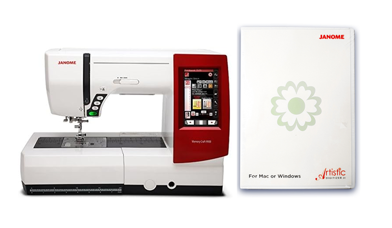 

Janome Memory Craft MC9900 Sewing & Embroidery Machine + Junior Artistic Digitizer Embroidery Software Free