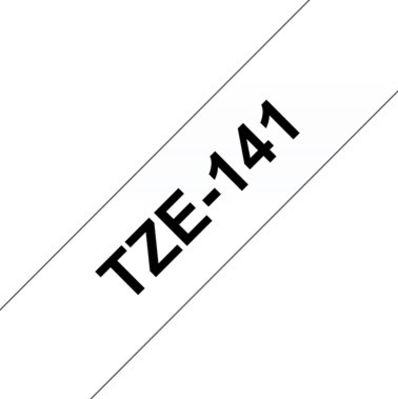 Brother TZE-141 18mm Black on Clear Laminated Tape