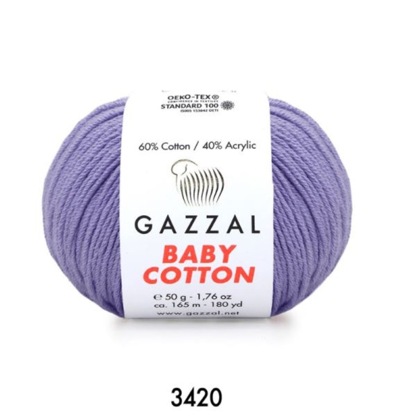 Gazzal Baby Cotton Yarn 50g,3420