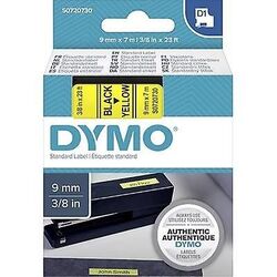 Dymo 40918, D1 Tape,9mm x 7m, Black on Yellow