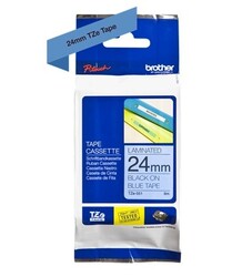 Brother TZe-551 24mm Black on Blue Laminated Tapes