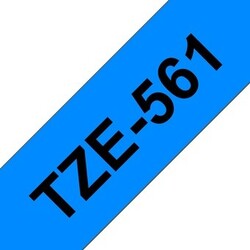 Brother TZe-561 36mm Black on Blue Laminated Tapes