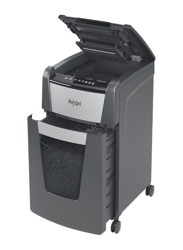 Rexel Optimum Autofeed+ 225M Automatic Micro Cut Paper Shredder Machine, Black