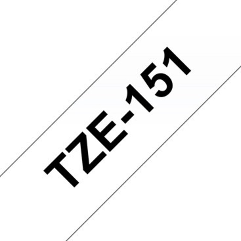 Brother TZE-151 24mm Black on Clear Laminated Tape