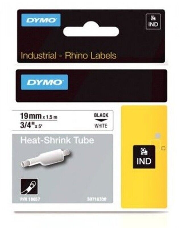 

Dymo Rhino 18057 White Heat Shrink Tube 3/4" (19mm)