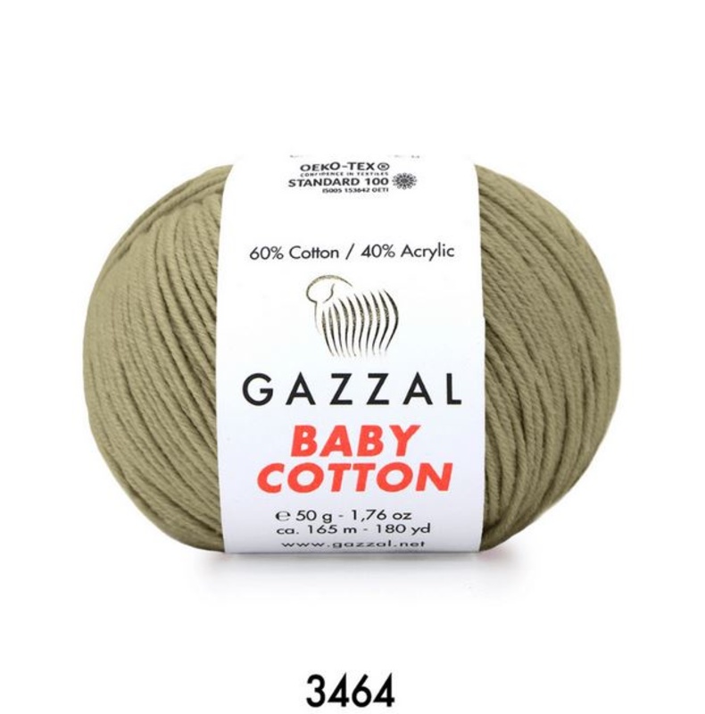 Gazzal Baby Cotton Yarn 50g,3464