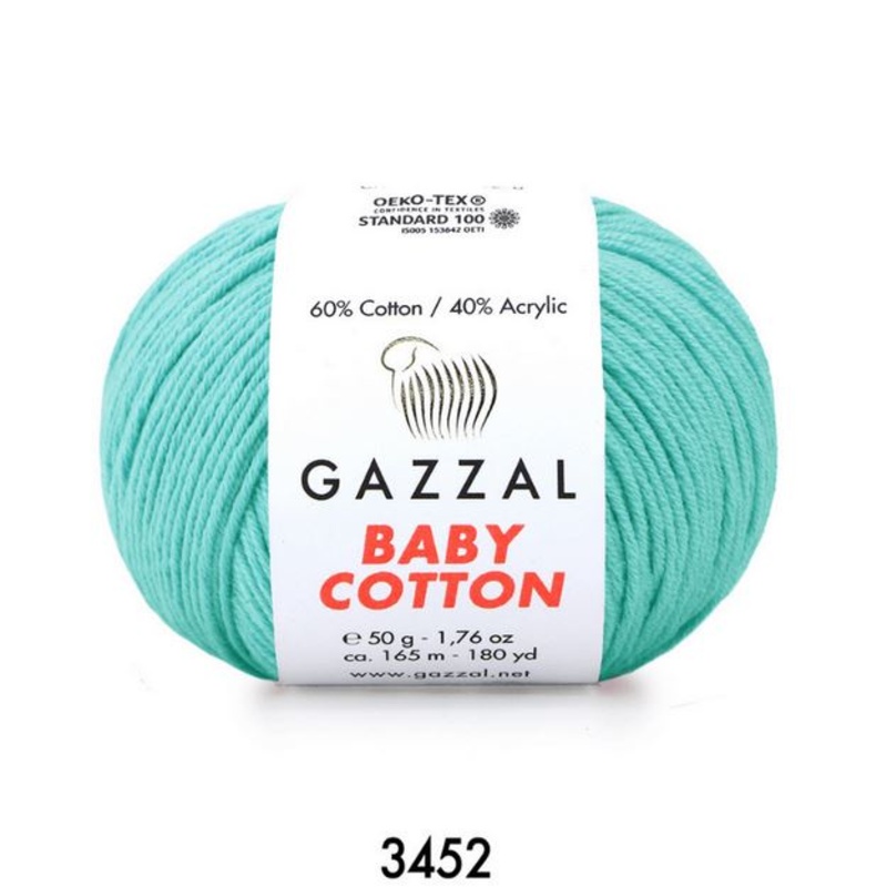 Gazzal Baby Cotton Yarn 50g,3452