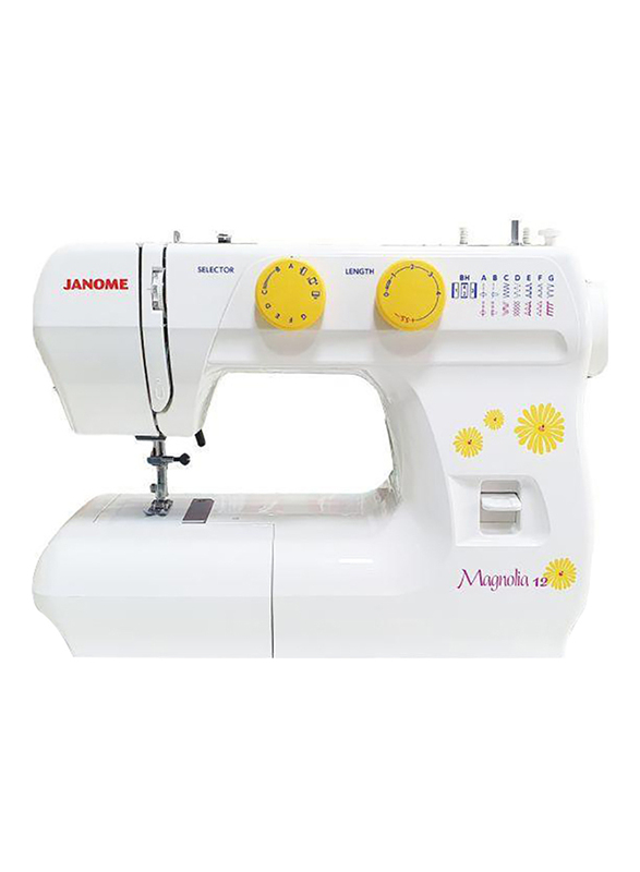 Janome Magnolia 12 Sewing Machine, 12 Stitches, White