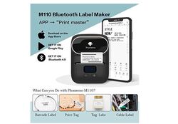 Phomemo M110 2" Barcode Label Maker Black