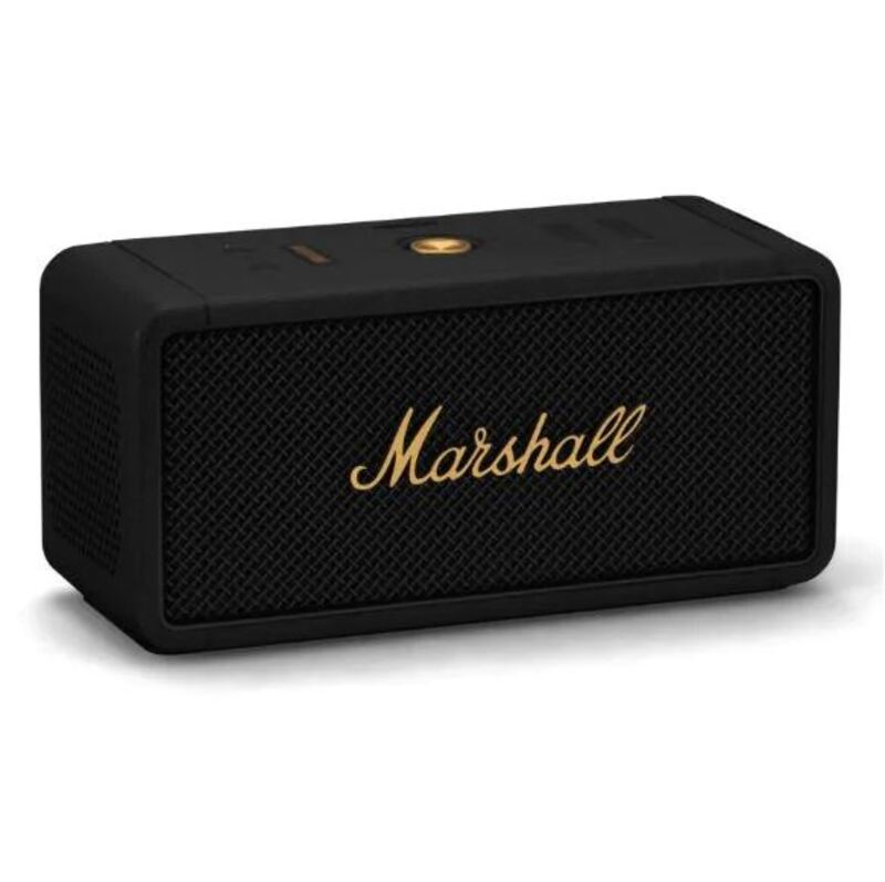 Marshall Middleton Portable Bluetooth Speaker, Black and Brass