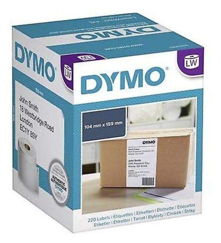 

DYMO S0904980 Large Shipping Labels, White Paper, 104 x 159 mm, 220 Labels Roll