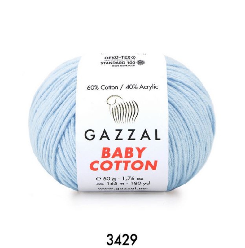 Gazzal Baby Cotton Yarn 50g,3429