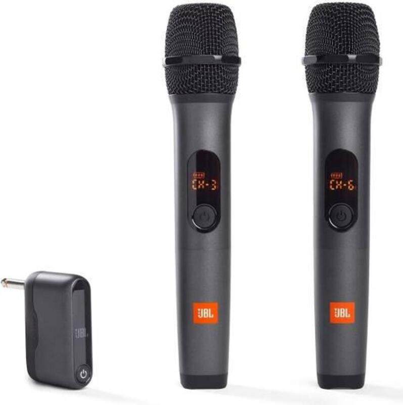 

JBL Wireless 2 Microphone System, High Vocal Quality, Rechargeable UHF Dual Channel Wireless Receiver, 6H of Playtime, Plug and Play