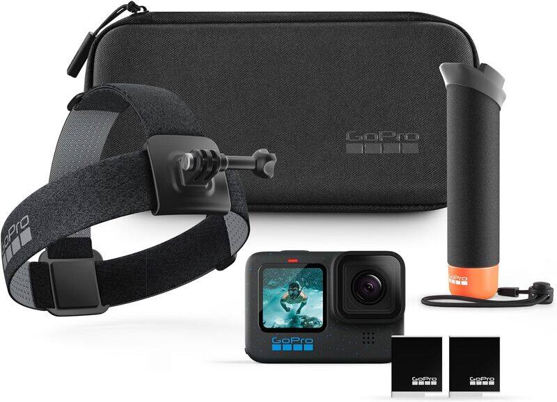 

GO PRO GoPro HERO12 Black + Accessories Bundle, Includes Handler, Head Strap 2.0, Enduro Battery, Carrying Case