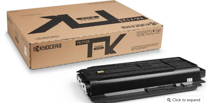 

Kyocera TK-7125 Black Toner Cartridge