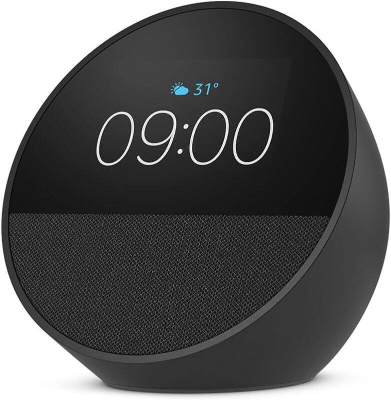 

Amazon Echo Spot (2024 release), Smart alarm clock with vibrant sound and Alexa, Black