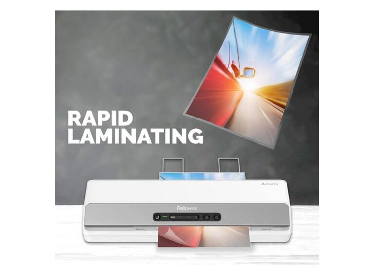 Fellowes Amaris 125 laminator Machine, School or Office use, 12.5 max Width, with 10 Jam Free Laminating Sheets
