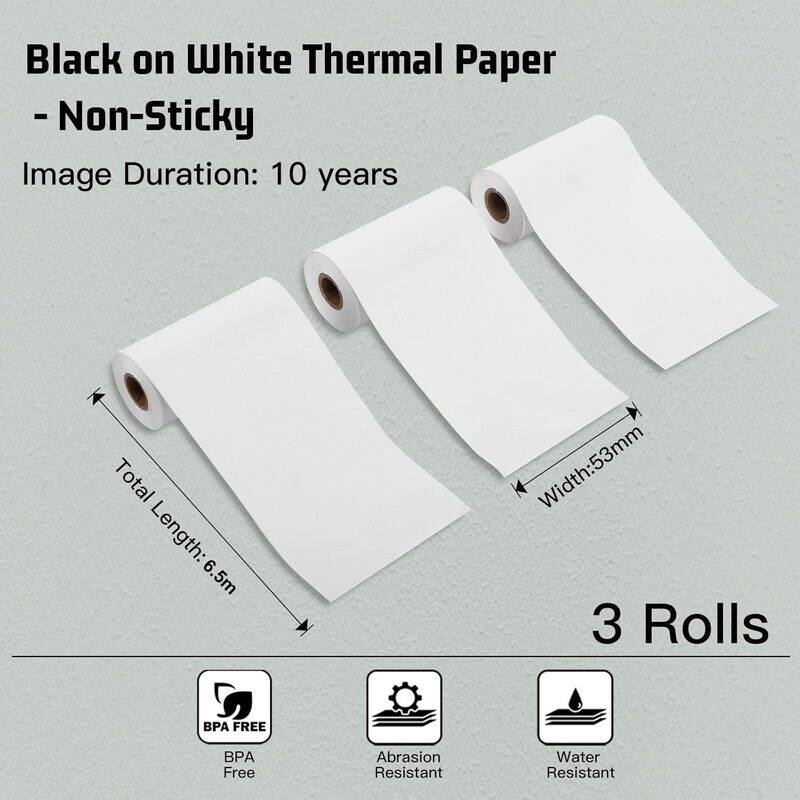 

Brother 53mmx6.5m, White Thermal Paper for Aimo M831, 3 rolls/box