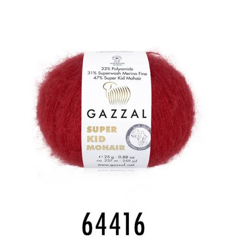 Gazzal Super Kid Mohair Yarn 25g, G 64416