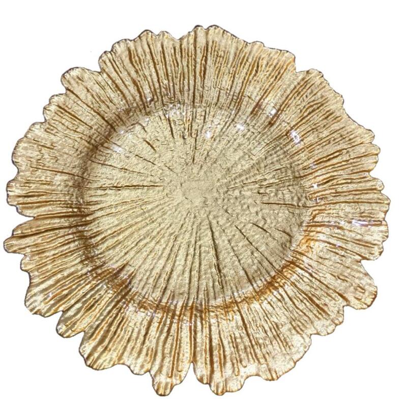 Ximi Gold Glass Charger Plate, XIMI 126G