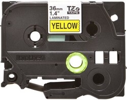 Brother TZE-661 36mm Black on Yellow Laminated Tape