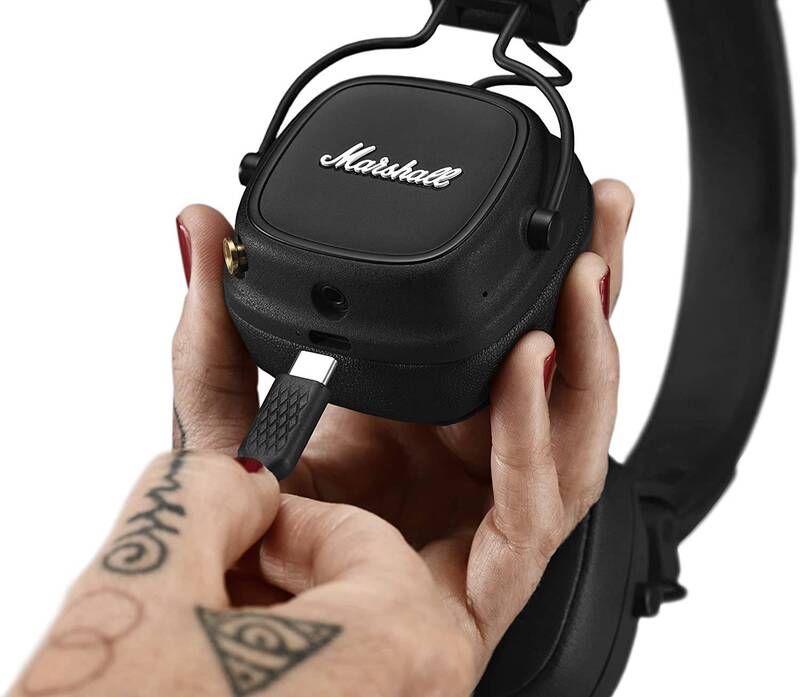 Marshall Major IV Foldable Bluetooth Headphones, Black