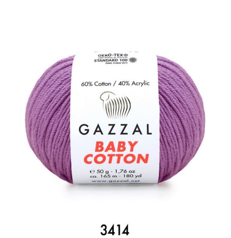 Gazzal Baby Cotton Yarn 50g,3414