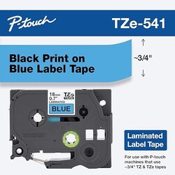 Brother TZe-541 18mm Black on Red Laminated Label Tape