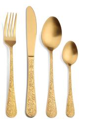 Ximi Gold print stainless steel cutlery set 4 pcs/ per set