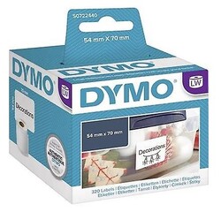 DYMO 99015 Large Multipurpose Labels, White Paper, 70 x 54 mm, 320 Labels/Roll