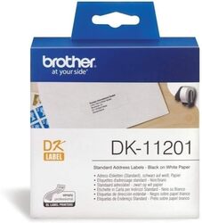 Brother DK-11201 Standard Address Labels, 29mm x 90mm, Black on White, 400 Labels in 1 Roll