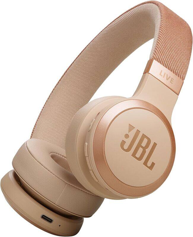 

JBL LIVE 670NC Wireless On-Ear Headphones with True Adaptive Noise Cancelling - Beige