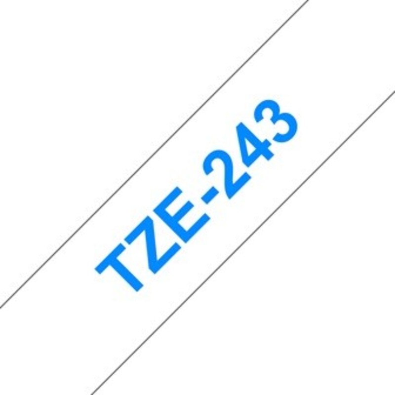 Brother TZE-243 18mm Blue on White Tape