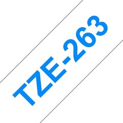 Brother TZe-263 36mm Blue on White Laminated Tapes