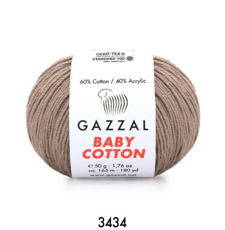 Gazzal Baby Cotton Yarn 50g,3434