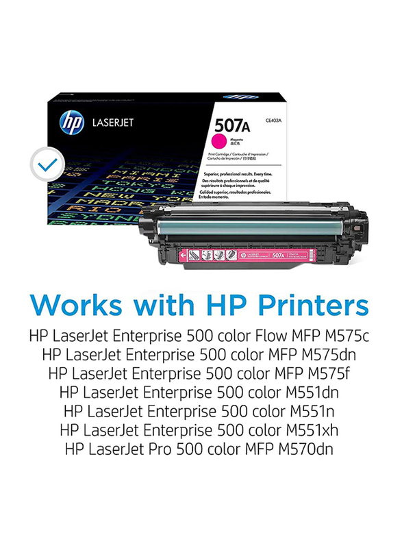 HP 507A Magenta Laserjet Toner Cartridge