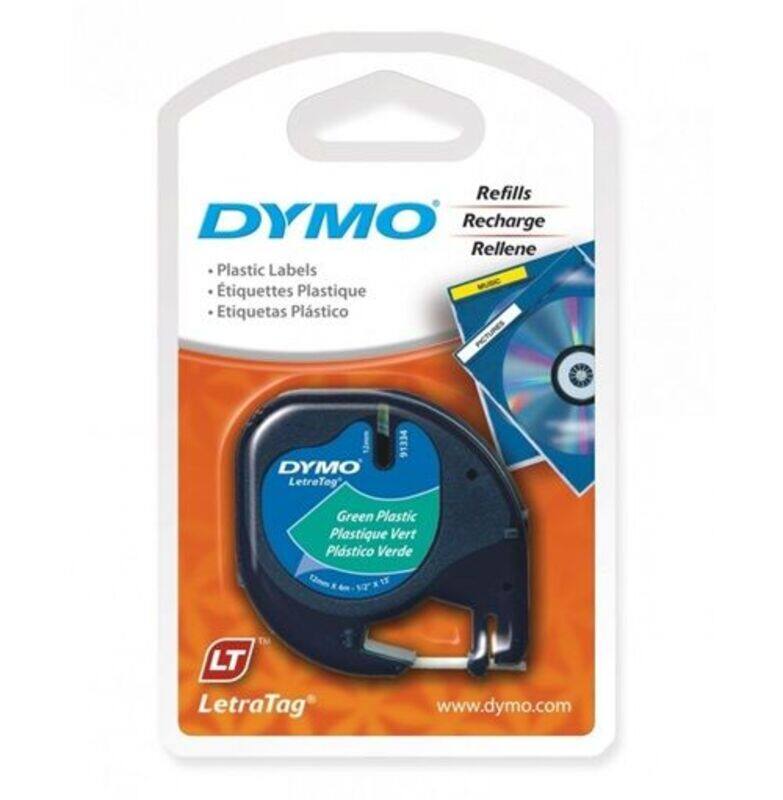 

Dymo LetraTag Plastic Tape, 12mm X 4m, Green - 91204