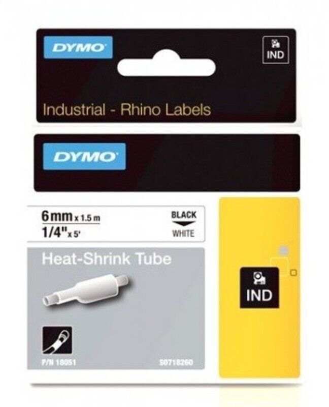 

Dymo Rhino 18051 White Heat Shrink Tube 1/4" (6mm)
