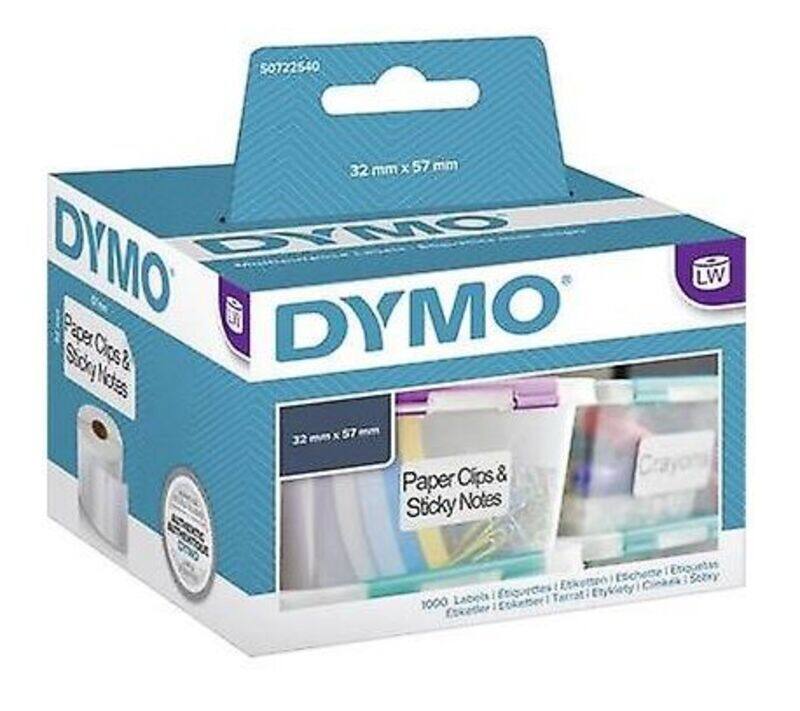 

DYMO (11354) Multipurpose Labels, White Paper, 57 x 32 mm, 1000 Labels Roll