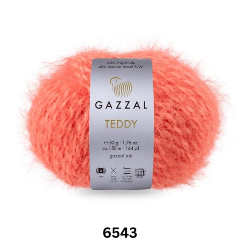 Gazzal Teddy Yarn 50g, G 6543