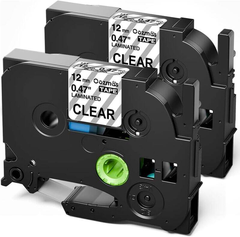

Compatible Black on Clear Label Tape, 12mm, for Brother & Aimo