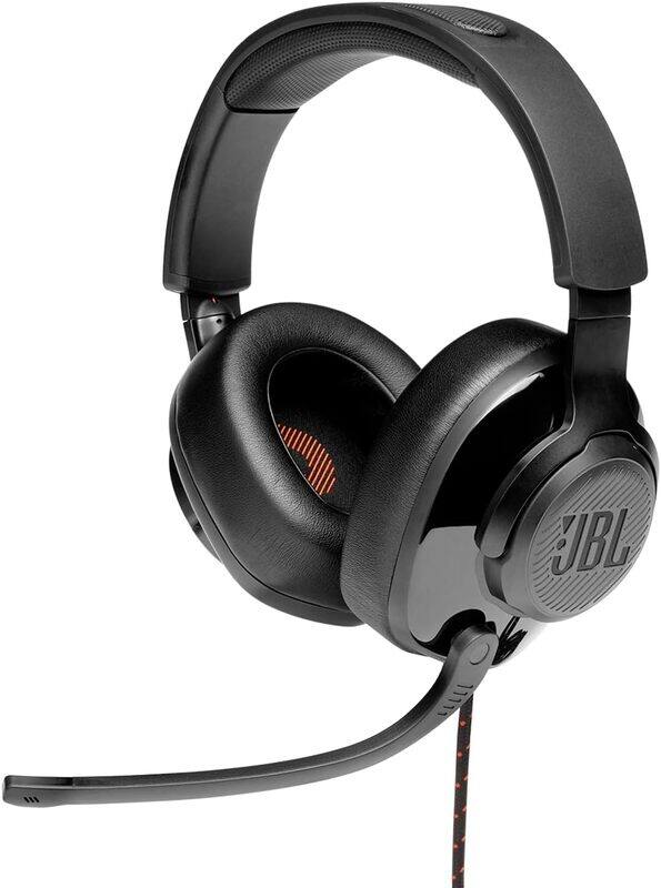 

JBL Quantum 300 Hybrid Wired Over-Ear Gaming Headphones with Voice-Focus Flip-Up Mic, Lightweight, Memory Foam Comfort, PC and Consoles Compatible - B