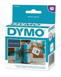 DYMO (30332) Square Multipurpose Labels, White Paper, 25 x 25 mm, 750 Labels/Roll